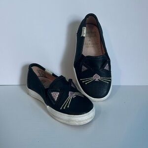 Keds x Kate Spade Black Cat Kids Sneakers